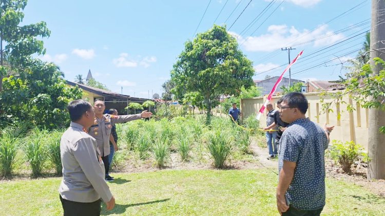 Kapolres Simalungun AKBP Marganda Aritonang, S.H., S.I.K. M.M peninjauan lokasi pembangunan Gedung SPPG kedua di areal Mako Polsek Tanah Jawa