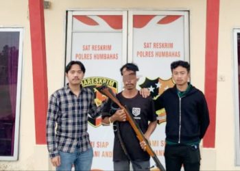 LH yang ditahan Polres Humbahas. (Foto Ist)