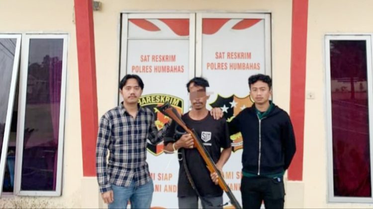 LH yang ditahan Polres Humbahas. (Foto Ist)
