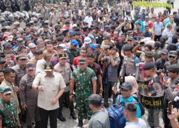 Tim gabungan dari Polda Sumut, Kodam I/BB dan Satpol PP Pemprov Sumut eksekusi gedung THM Marcopolo.(Foto Ist)