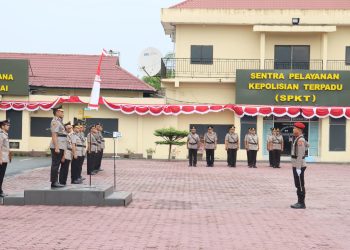 Kapolres Tanjungbalai AKBP Welman Feri SIK. MIK pimpin upacara peringatan Hari Juang Polri Tahun 2025