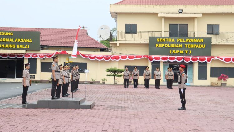 Kapolres Tanjungbalai AKBP Welman Feri SIK. MIK pimpin upacara peringatan Hari Juang Polri Tahun 2025