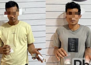 Dua bandar narkoba yang ditangkap Polrestabes Medan. (Foto Ist)