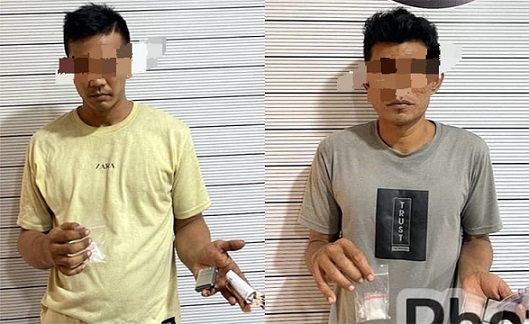 Dua bandar narkoba yang ditangkap Polrestabes Medan. (Foto Ist)