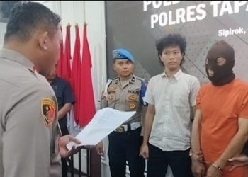 Tersangka MN pemilik pondok pesantren yang ditahan oleh Polres Tapanuli Selatan. (Foto Ist)