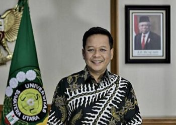 Prof.Muryanto Amin Rektor sekaligus Guru Besar Ilmu Politik Universitas Sumatera Utara. (Foto Ist)