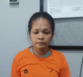 Ibu Rumah Tangga yang ditangkap polisi. (Foto Ist)