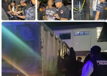 Tim gabungan Polrestabes Medan menggerebek THM Lawpota Cafe. (Foto Ist)