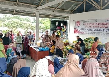 Polsek Bosar Maligas Gelar Pasar Murah