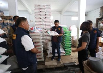 Satgas Pangan Polda Sumut bersama Subdit I/Indag Ditreskrimsus pengecekan harga beras. (Foto Ist)