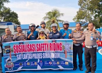Sat Lantas Polres Simalungun Gelar Safety Riding Bersama Komunitas Motor