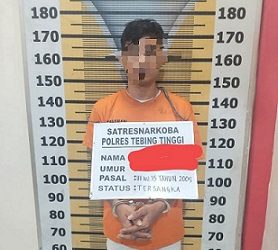 Pelaku IS sudah diamankan Sat Resnarkoba Polres Tebing Tinggi
