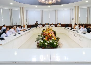 Wali Kota Tanjungbalai, Mahyaruddin Salim saat menerima silaturahmi 30 ASN Jurusan Sarjana dan D3 Teknik Angkatan 2019