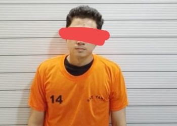FAH alias PRS diduga pengedar ektasi ditangkap polisi. (Foto Ist)