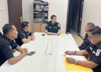 Wakapolres Kompol MP Pardede, SH menyambut kunjungan dari Tim Supervisi Bid Tik Polda Sumut yang dipimpin Kompol Joni Sitompul, SH,