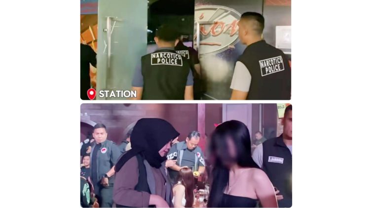 Personil gabungan dari Polrestabes Medan razia tempat hiburan malam (THM). (Foto Ist)