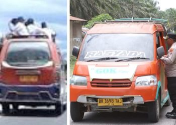 Kapolres Simalungun Tegur Supir Angkot Angkut Pelajar di Atas Cap mobil