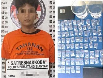 Tersangka MDML dan barang bukti