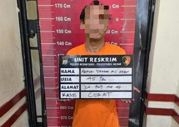 Abori Syahrizal Yaman Siregar alias Arbot yang ditangkap polisi karena mencuri ponsel dan jam tangan. (Foto Ist)