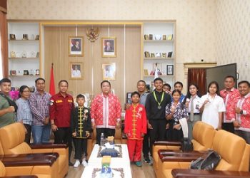 Wali Kota Wesly Silalahi SH MKn menerima audiensi pengurus dan atlet Wushu Kungfu Naga Sakti Siauw Lim Sie