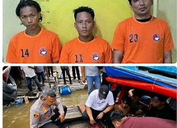 Polres Asahan menggagalkan penyelundupan 18 Kg sabu, 7.000 butir pil ekstasi, dan 3.000 butir Happy Five di perairan Tanjung Balai. (Foto Ist)