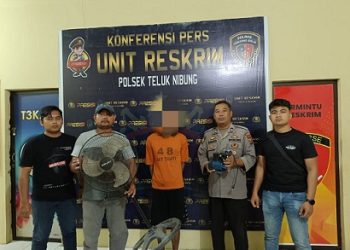 Pelaku MRM dan barang bukti diamankan di Polsek Teluk Nibung
