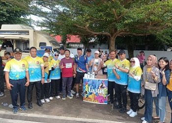 Kapolres Tanjungbalai AKBP Welman Feri, SIK, MIK menghadiri acara Launching Car Free Day (CFD) yang berlangsung di Lapangan Abdul Jalil Rahmadsyah