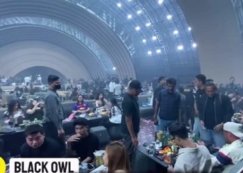 Kembali tim gabungan Polrestabes Medan razia tempat hiburan malam ( THM) salah satunya Black Owl Medan dan Grand D' Blues KTV. (Foto Ist)
