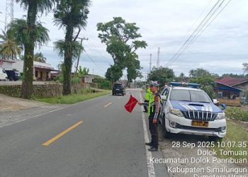 Personil Sat Lantas saat Patroli 