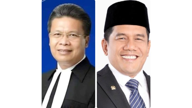 Ephorus HKBP Pdt Viktor Tinambunan dan Anggota DPR RI dari Aceh Muslim Ayub. (Foto Ist)