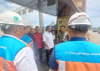 DPRD Medan tinjau pembangunan terminal peti kemas diarea milik PT Pelindo Regional 1 Belawan di Jln Raya Pelabuhan, Bagan Deli, Medan Belawan. (Foto Romulo)