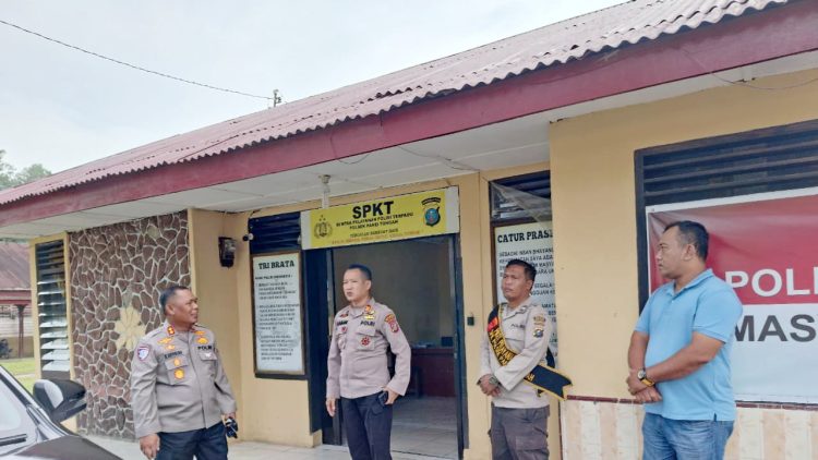 Kapolres Simalungun AKBP Marganda Aritonang, S.H., S.I.K., M.M dengan melakukan Inspeksi mendadak (sidak) di Polseķ Panei Tongah