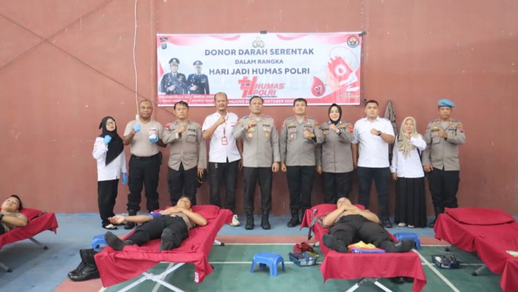Sambut HUT ke 74 Humas Polri, Polres Tanjungbalai Gelar Donor Darah