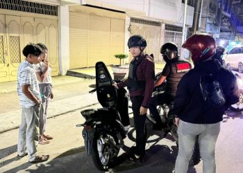 Timsus Polres Pematangsiantar saat patroli