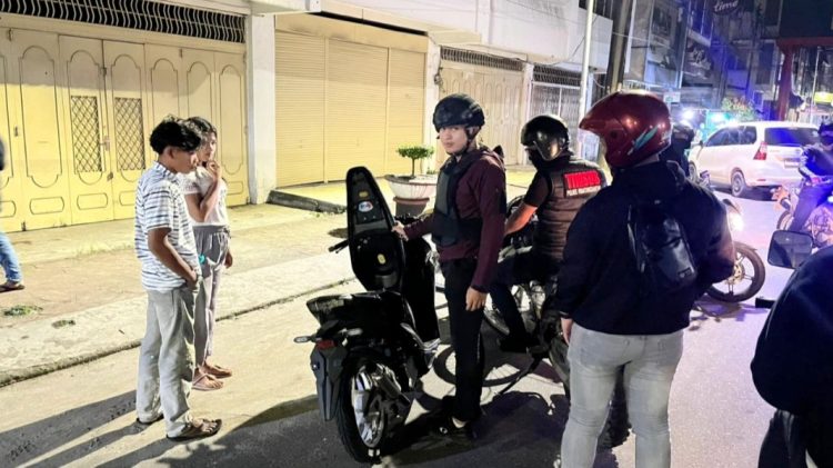 Timsus Polres Pematangsiantar saat patroli