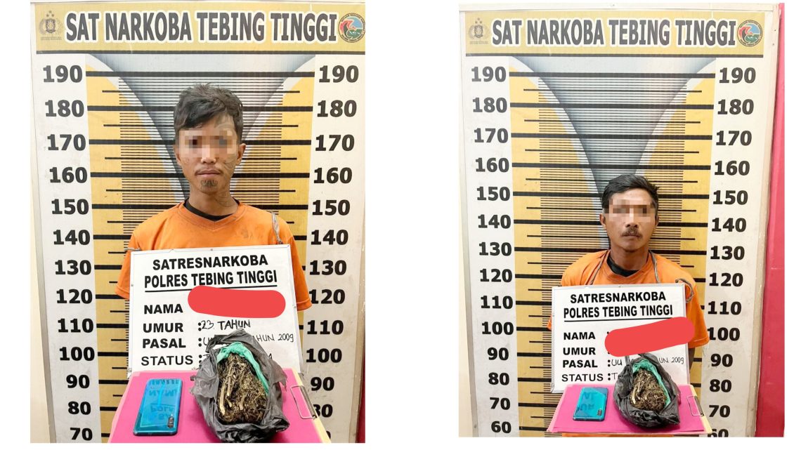 Kedua tersangka MPA dan MZ beserta barang bukti