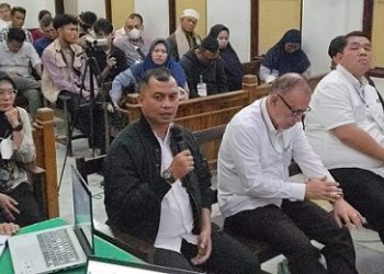 Mantan Kapolres Tapanuli Selatan (Tapsel) AKBP Yasir Ahmadi dihadirkan sebagai saksi sidang lanjutan perkara dugaan suap proyek peningkatan jalan provinsi ruas Hutaimbaru–Sipiongot, Kabupaten Padang Lawas Utara (Paluta), di Pengadilan Tipikor pada Pengadilan Negeri (PN) Medan. (Foto Ist)