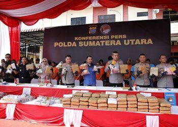 Polda Sumut Gelar Konferensi Pers Ungkap Narkoba Periode 1 Januari - Oktober 2025 di Polres Tebing Tinggi