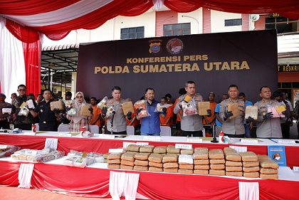Polda Sumut Gelar Konferensi Pers Ungkap Narkoba Periode 1 Januari - Oktober 2025 di Polres Tebing Tinggi
