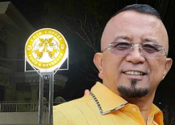 Coju Coffee di Jalan Bunga Cempaka Padang Bulan, Selayang III, Medan Selayang dan Richard EM Lingga mewakili masyarakat yang keberatan atas live musik. (Foto Ist)