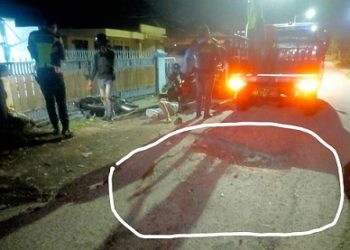 kondisi jalan berlubang di jalan SKI yang memakan korban