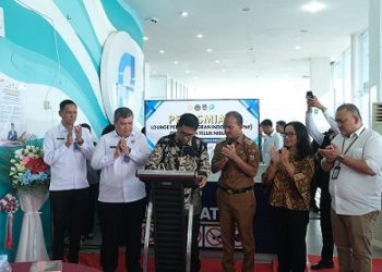 Wali Kota Tanjungbalai, Mahyarudin Salim menghadiri peresmian Pekerja Migran Indonesia (PMI) Lounge Pelabuhan Internasional Penumpang Teluk Nibung