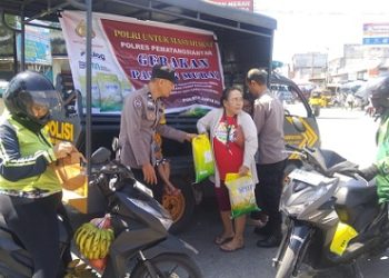 Polsek Siantar Utara Polres Pematangsiantar kembali menggelar kegiatan Gerakan Pangan Murah (GPM) kepada masyarakat