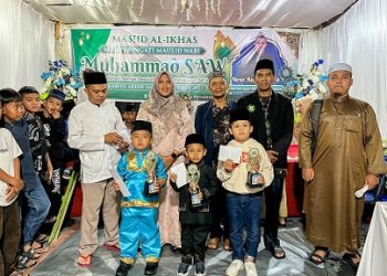 Wakil Wali Kota Pematangsiantar Herlina menghadiri peringatan Maulid Nabi Muhammad SAW 1447 H di Masjid Al Ikhlas