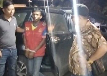 Terpidana Suriono yang berhasil ditangkap Kasi Intelijen Kejari Asahan Heriyanto Manurung SH dan Tim