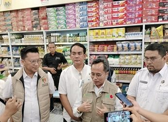 Tim Satgas Pangan Pusat bersama Provinsi Sumut sidak di beberapa pasar tradisional dan modern di Kota Medan. (Foto Ist)