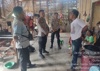 personil piket SPKT dan Bhabinkamtibmas Respon cepat melakukan pengecekan dugaan Perbuatan Tidak Menyenangkan di Jalan Ring Road