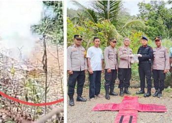 Tim Jibom Unit Komposit Den Gegana Pematangsiantar dipimpin PS Panit III Subden IV Komposit Gegana Sat Brimob Polda Sumut AIPTU Bambang Sudirmanto SH Musnahkan Granat di Padangsidempuan