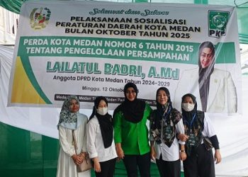 Anggota DPRD Kota Medan, Lailatul Badri mendorong Pemko Medan atau pun pihak swasta agar tiap kelurahan ada bank sampah di Kota Medan.  (Foto Ist)