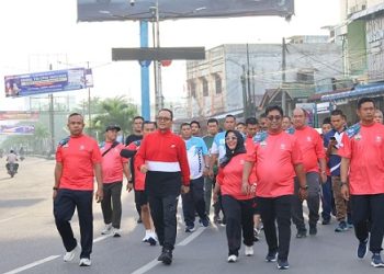 Kapolres Tanjungbalai AKBP Welman Feri, SIK, MIK mengikuti kegiatan Prima Run 5K dan 10K 2025